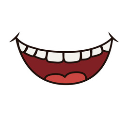 Mouth concept represented by smile cartoon. isolated and flat illustration 