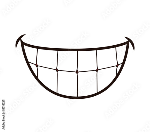Mouth Concept Represented By Smile Cartoon Isolated And Flat Illustration Wall Mural Djvstock