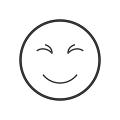 Fototapeta premium Cartoon face concept represented by circle design. isolated and flat illustration 