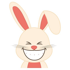 Cute animal concept represented by rabbit icon. isolated and flat illustration 
