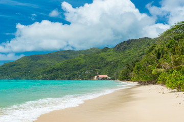 Fototapeta na wymiar Tropical beach in Seychelles, Mahe