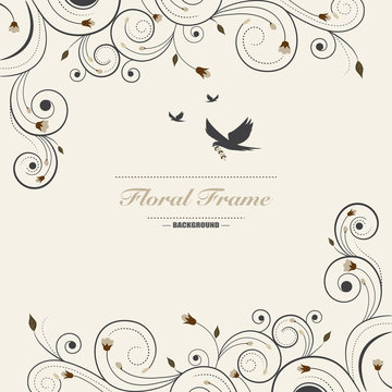 floral greeting card