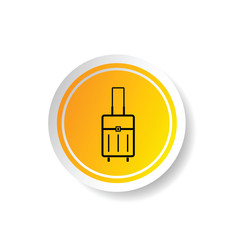 sticker of travel bag icon illustration