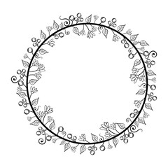 Rustic concept represented by Crown of leaves icon. isolated and flat illustration 