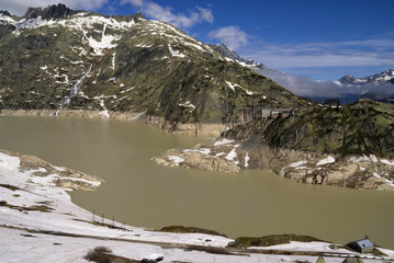 Obraz premium The Grimselsee on the Grimsel pass