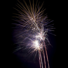 fireworks on black background