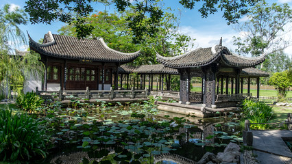  China old architecture in park