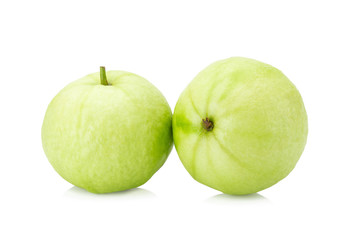 Guava fruit on white background