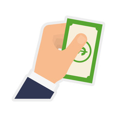 Money and financial item concept represented by bill icon. isolated and flat illustration 