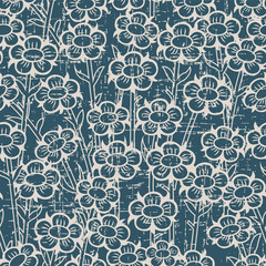 Seamless worn out vintage background 403_vintage round flower
