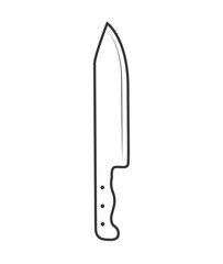 Steak house instrument concept represented by knife icon. isolated and flat illustration 