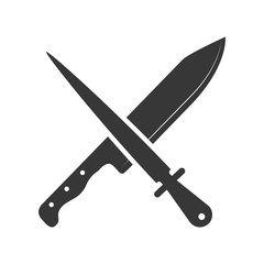 Steak house instrument concept represented by knife icon. isolated and flat illustration 