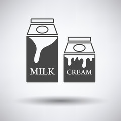 Milk and cream container icon