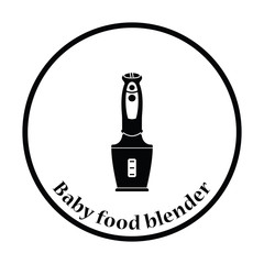 Baby food blender icon
