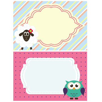 funny frame with animals vector