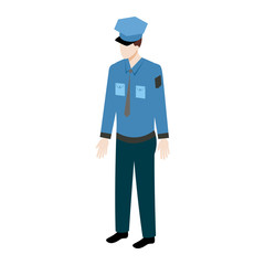 Isometric policeman icon