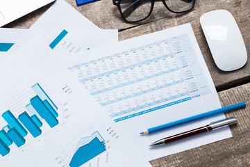 financial graph and chart