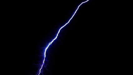 Single branching electric arc entering from top of frame