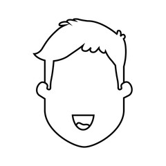 Person concept represented by cartoon man icon. Isolated and Flat illustration