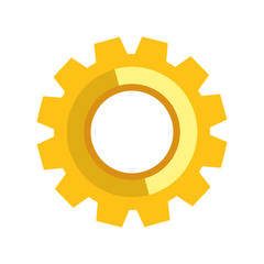 Machine part concept represented by gear icon. isolated and flat illustration 