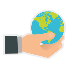 Earth concept represented by planet icon. isolated and flat illustration 