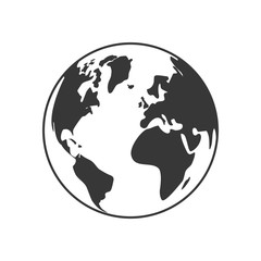 Earth concept represented by planet icon. isolated and flat illustration 