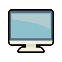 Technology and gadget concept represented by computer icon. isolated and flat illustration 