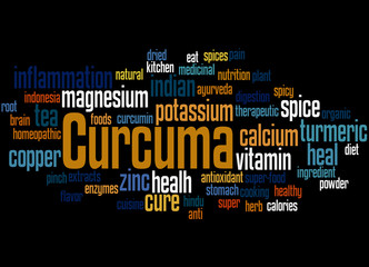 Curcuma, word cloud concept 8