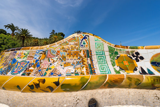 Ceramic Bench Park Guell - Barcelona Spain