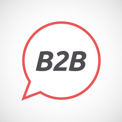 Isolated comic balloon icon with    the text B2B