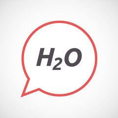 Isolated comic balloon icon with    the text H2O