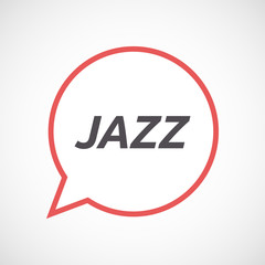 Isolated comic balloon icon with    the text JAZZ