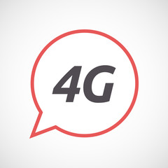 Isolated comic balloon icon with    the text 4G