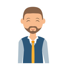 Person concept represented by man cartoon icon. Isolated and Flat illustration