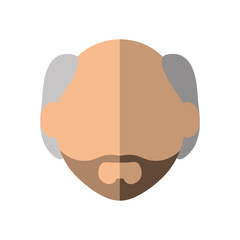 Person concept represented by man head icon. Isolated and Flat illustration