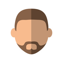Person concept represented by man head icon. Isolated and Flat illustration
