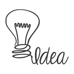 Idea concept represented by light bulb icon. Isolated and Flat illustration