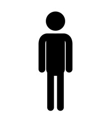Person concept represented by pictogram icon. Isolated and Flat illustration