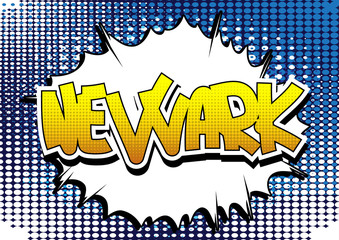 Newark - Comic book style word.