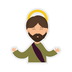 Merry Christmas concept represented by joseph cartoon icon. isolated and flat illustration 