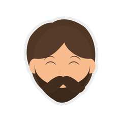 Person concept represented by cartoon man icon. isolated and flat illustration 