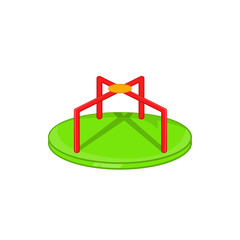 Round teeter icon, cartoon style