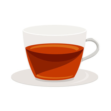 Cup Of Tea Icon, Cartoon Style