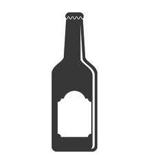 Beer concept represented by bottle  icon. isolated and flat illustration 