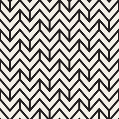 Vector Seamless Chevron ZigZag Diagonal Lines Geometric Pattern