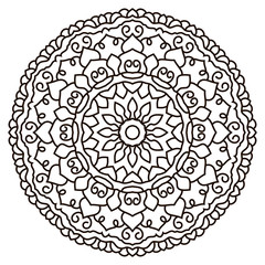 Symmetrical circular pattern mandala.
