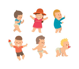 Adorable baby kid sunny cute childhood. Newborn child relaxing baby kid. Nursery for young children. Bedding baby kid and family morning. New born kid during tummy time