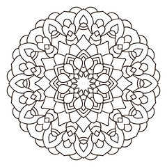 Symmetrical circular pattern mandala.