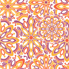 Seamless pattern with mandalas.