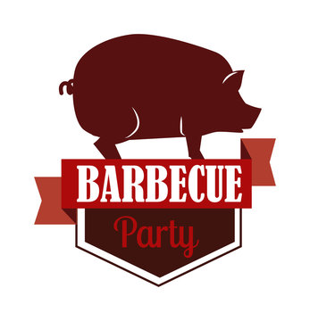 Barbecue logo and grill labels set, badge and emblem. BBQ logo vector template isolated on white background. Steak house restaurant menu BBQ logo design element. Food logo design.